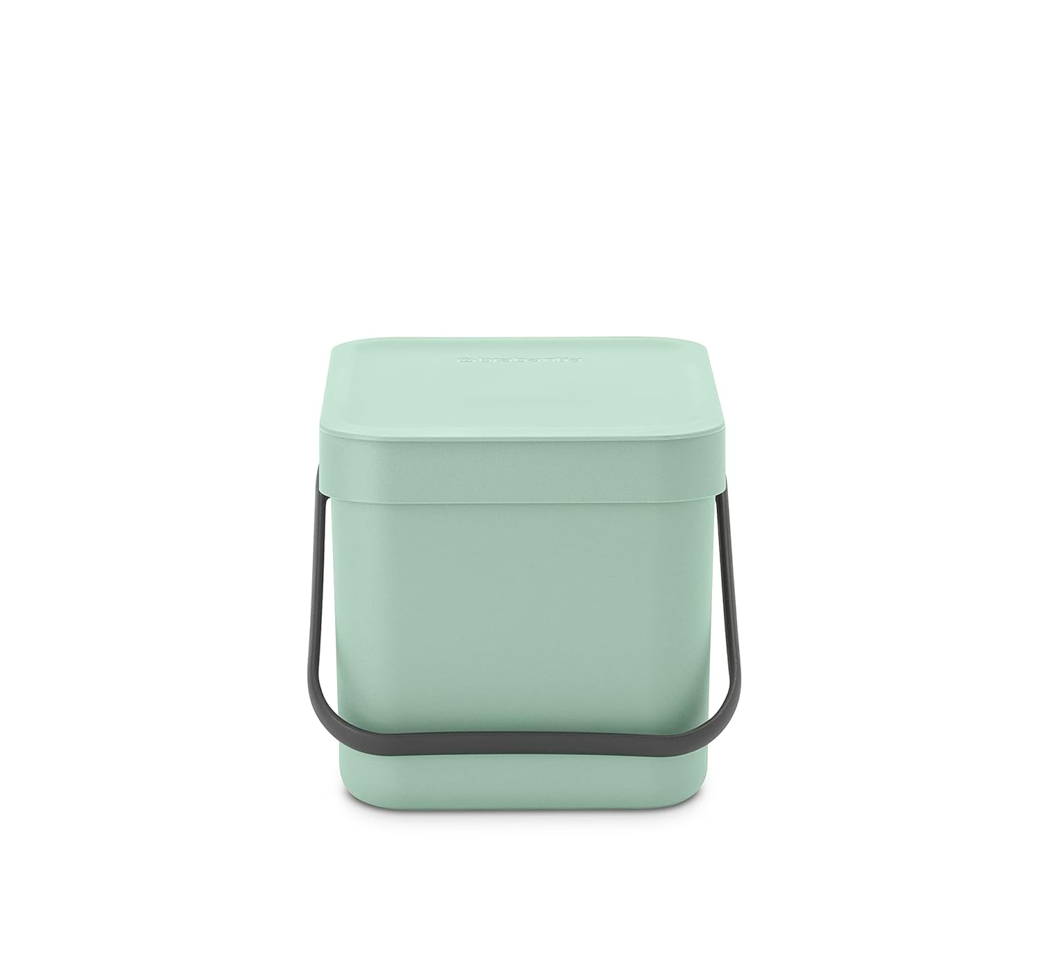 Brabantia Sort & Go Food Trash Can (1.6 Gal/Jade Green) Small Countertop Kitchen Compost Caddy with