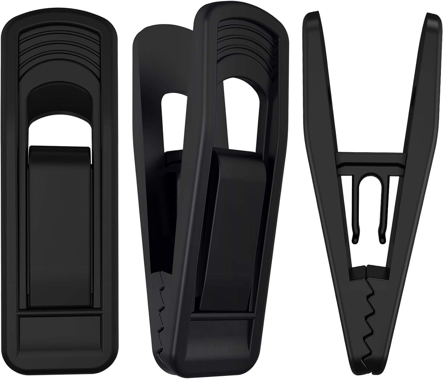 Hanger Clips Perfect for Velvet Hangers (Black, 20 PCS), Non-Slip Plastic Clips Pant Skirt Hanger
