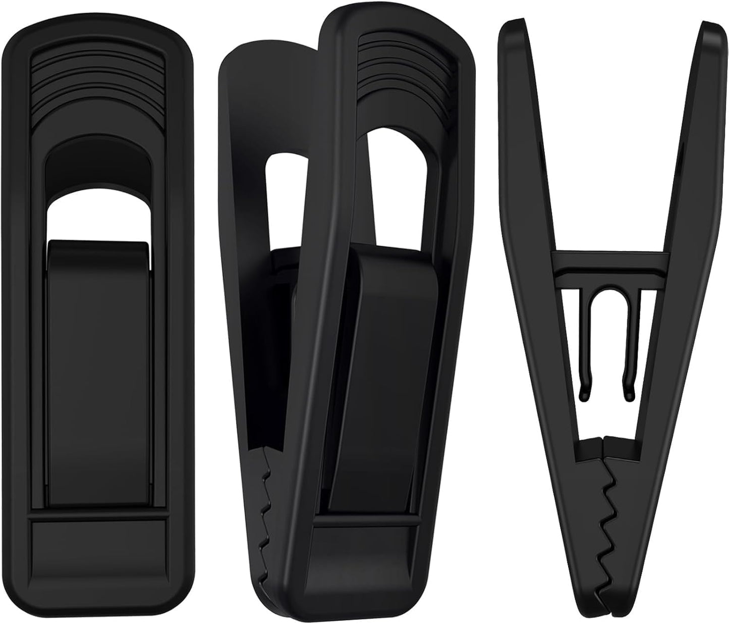 Hanger Clips Perfect for Velvet Hangers (Black, 80 PCS), Strong Plastic Clips Pant Skirt Hanger