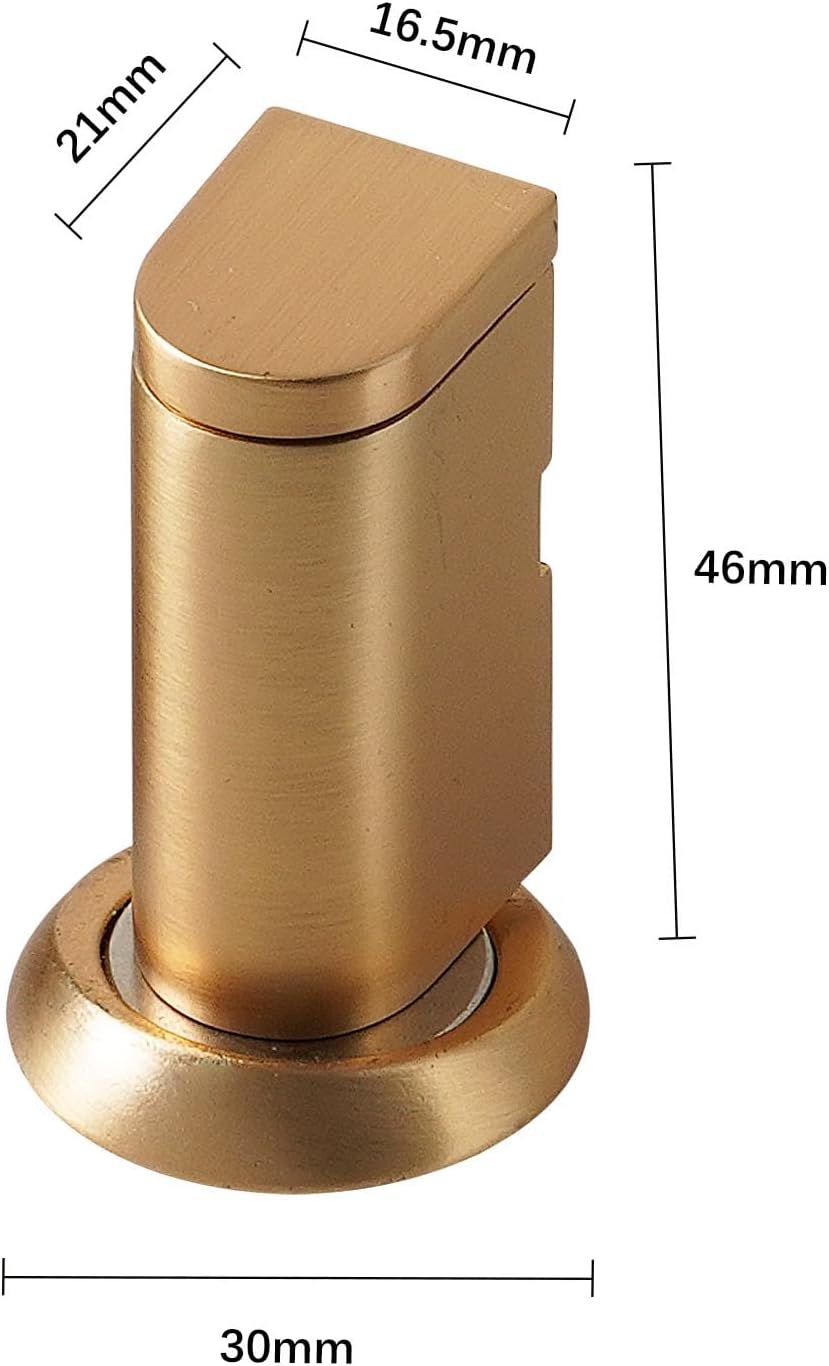 Windproof Magnetic Door Stoppers, 0-0.78" Stroke Mechanical Doorstop, No-Hole Flooring Door Suction