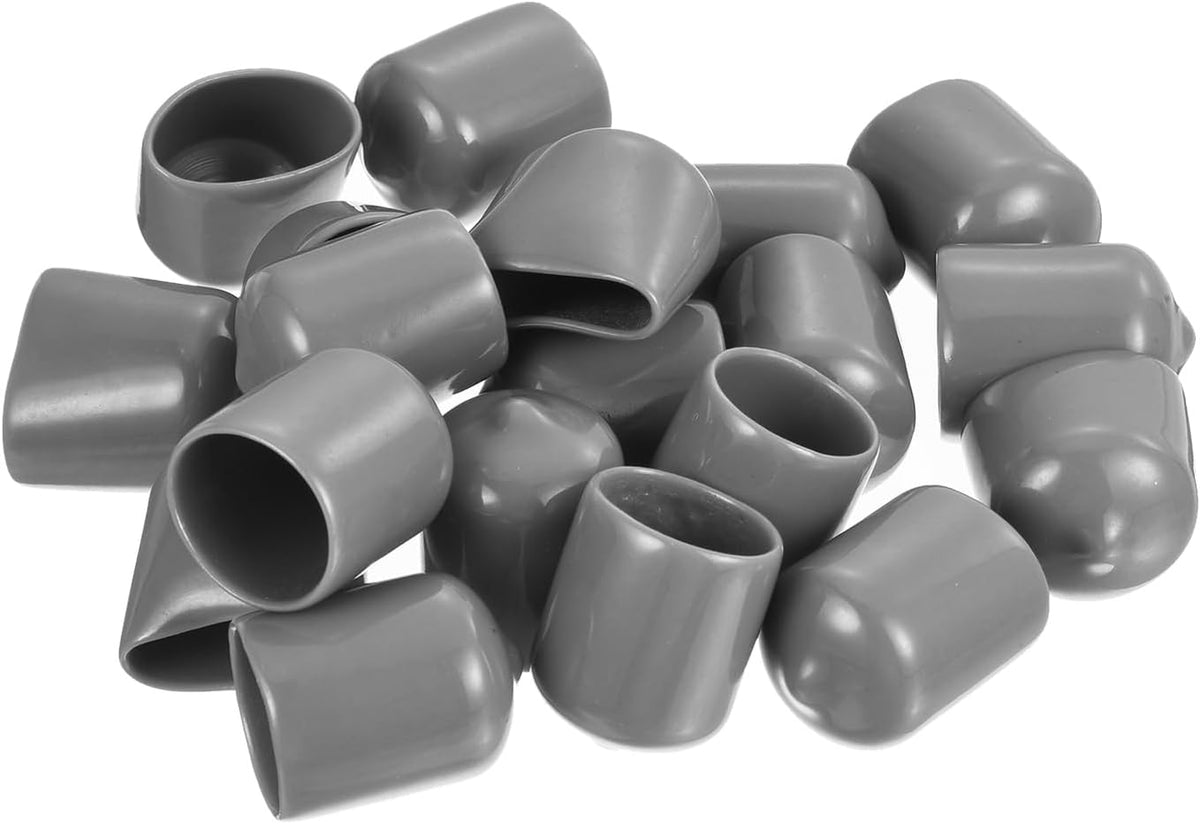 uxcell 20pcs Rubber End Caps Protective Caps 17mm ID Vinyl PVC Round Tube Bolt Cap Cover Screw