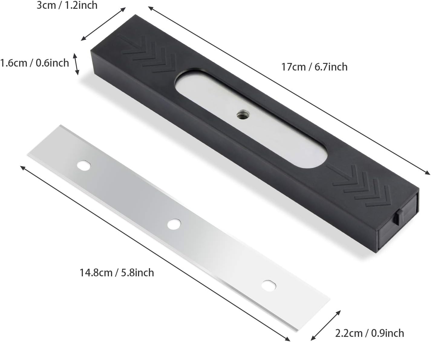 EHDIS 6 inch Razor Blades Paint Scraper Replacement Stainless Steel Blades for Window Scrapers