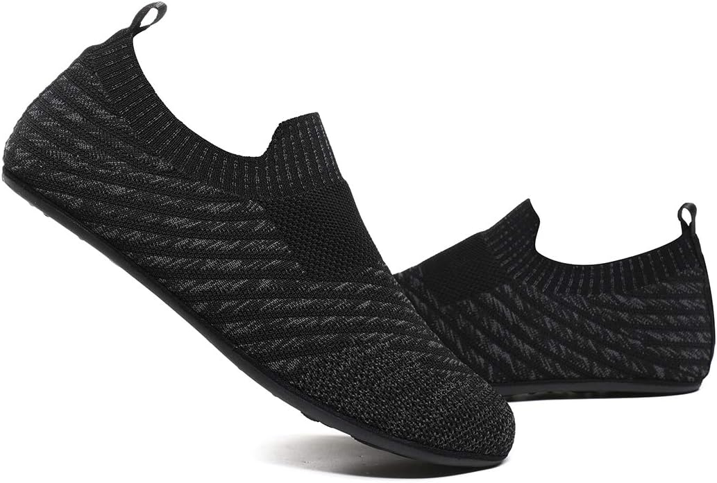 QZKDM Lightweight Slip on Grip Indoor House Slippers Barefoot Non Slip Home Exercise Yoga Shoes for