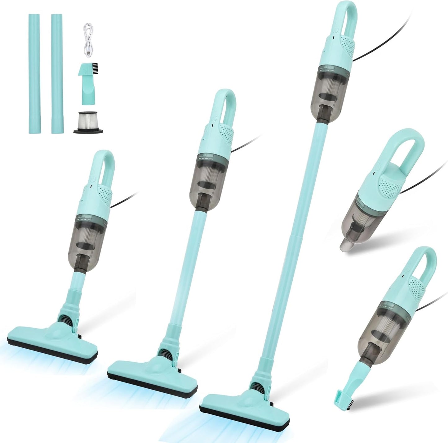 Handheld Vacuum Cleaner,Ultra-Lightweight Mini Portable Vacuums for Home, 6 in 1 Stick Vac Cleaners