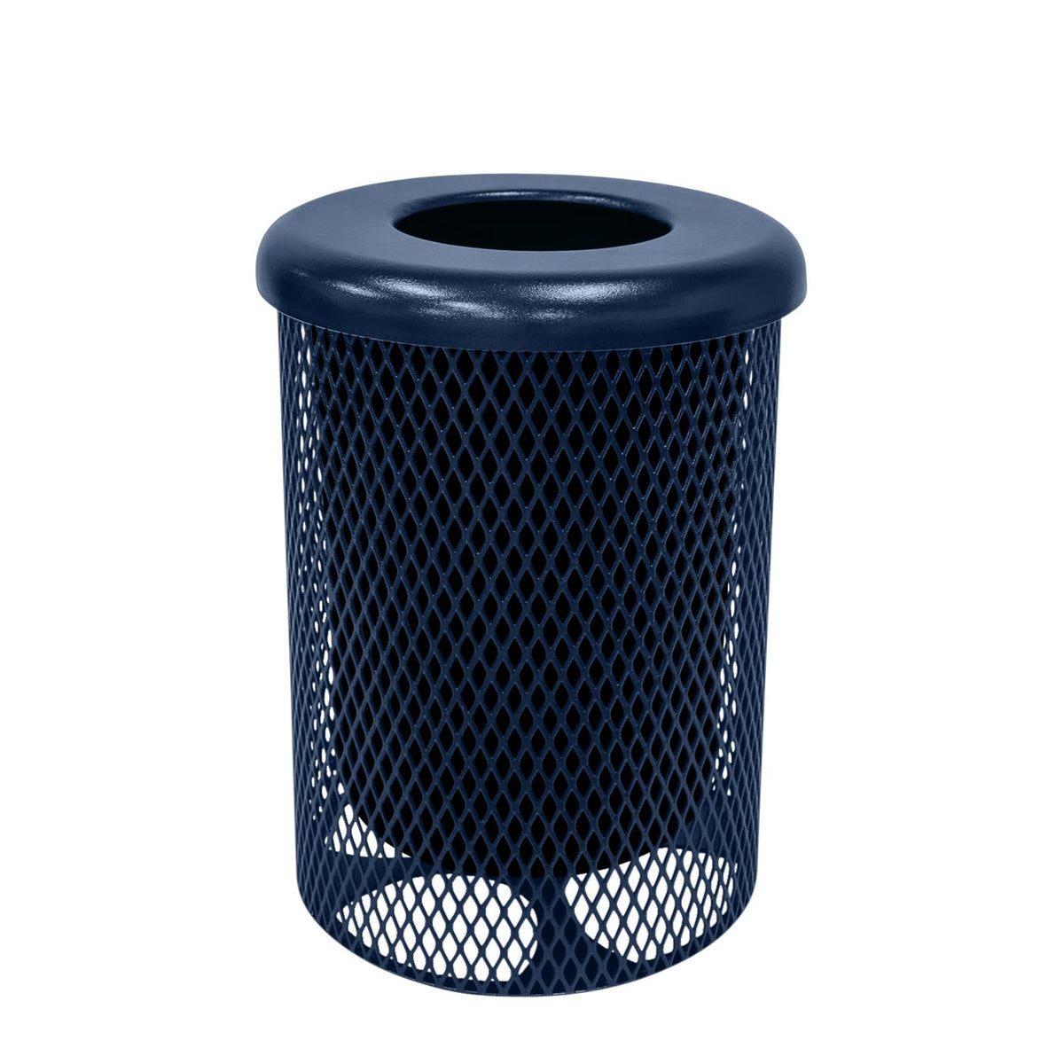 COATEDOUTDOORFURNITURE RFT-TXTDBL Heavy Duty 32 Gallon Round Trash Receptacle, Liner Included