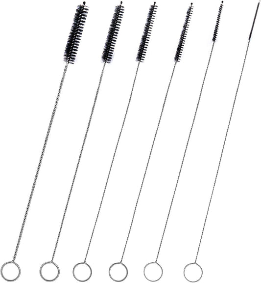 Straw Cleaner Brush Set,6 Piece Long Drinking Straws Cleaning Brush Pipe Tube Tiny Brushes