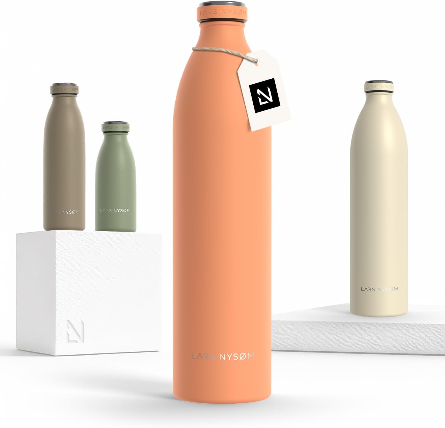 LARS NYSØM Stainless Steel Insulated XL Water Bottle 12oz 17oz 25oz 34oz 51oz | Insulated Thermo