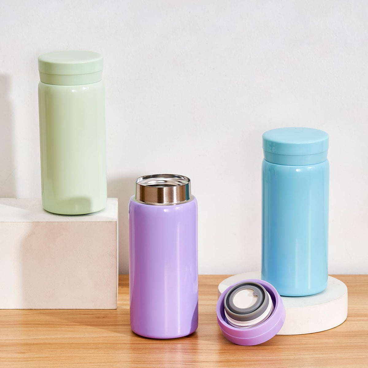 Mini Thermos Cute Water Bottle - 7 oz Tiny Insulated Vacuum 18/10 Stainless Steel Small Flask