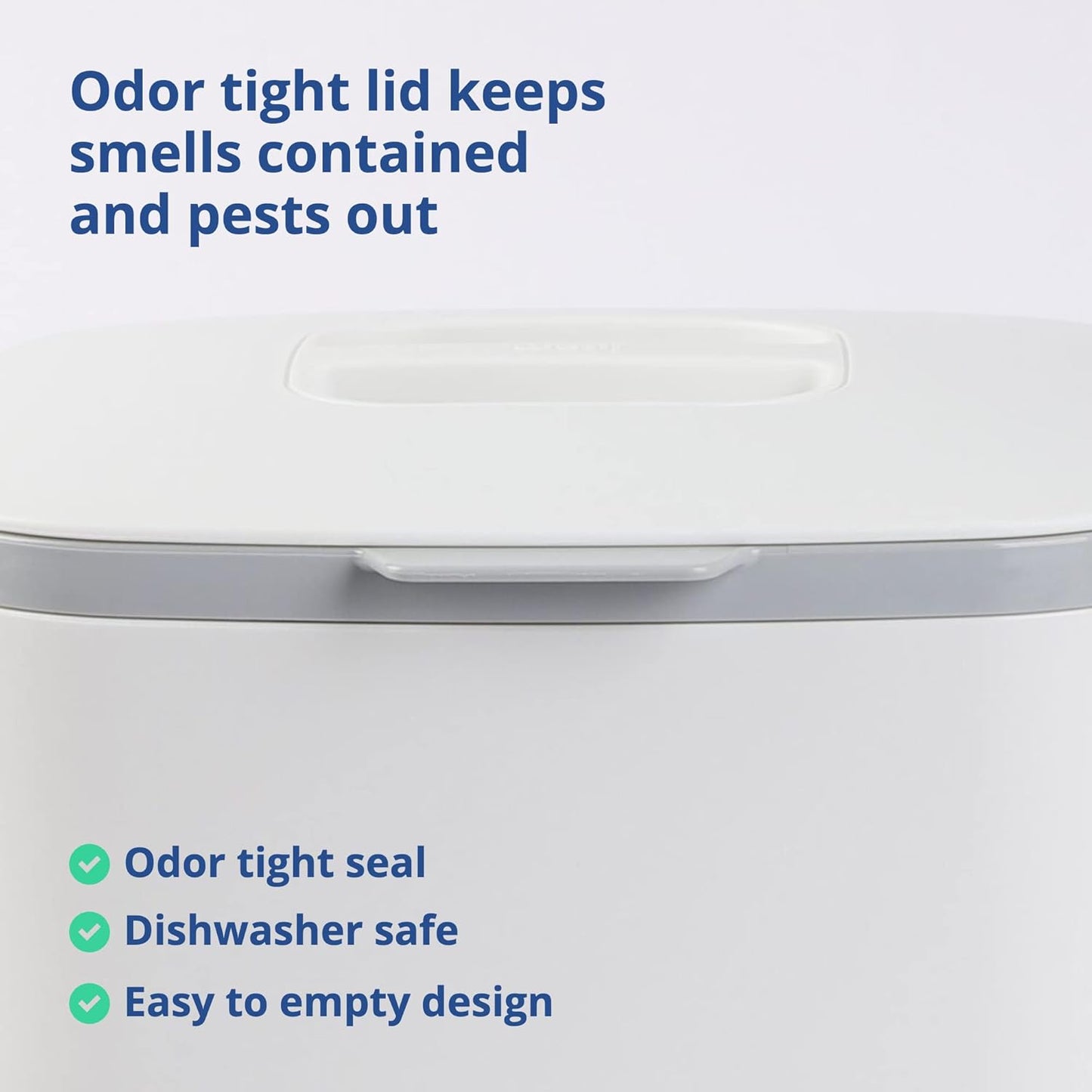 BLUE GINKGO Kitchen Compost Bin [5L / 1.32 GAL] – Filter-Free, Odor-Tight Countertop Food Waste