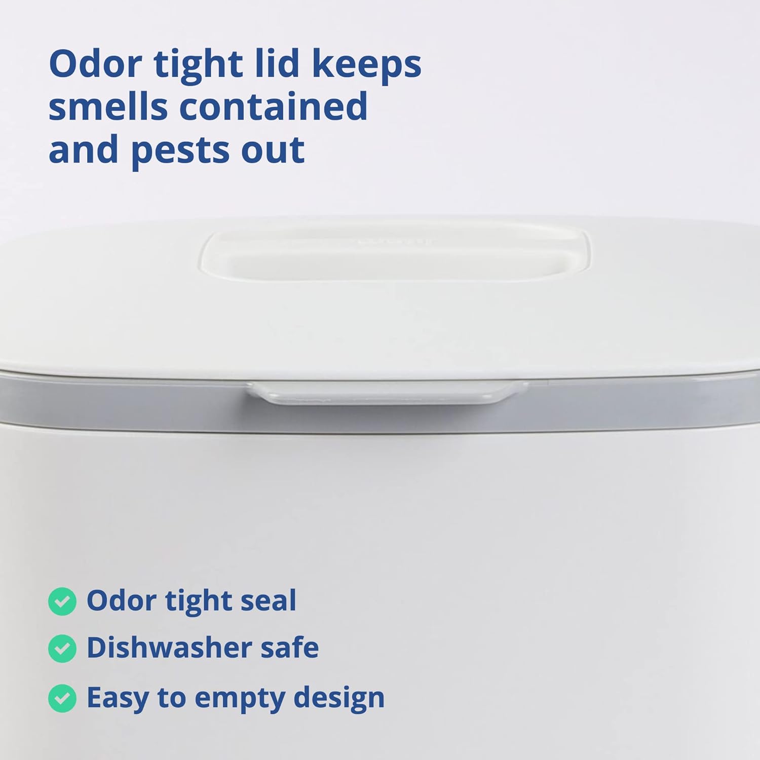 BLUE GINKGO Kitchen Compost Bin [5L / 1.32 GAL] – Filter-Free, Odor-Tight Countertop Food Waste
