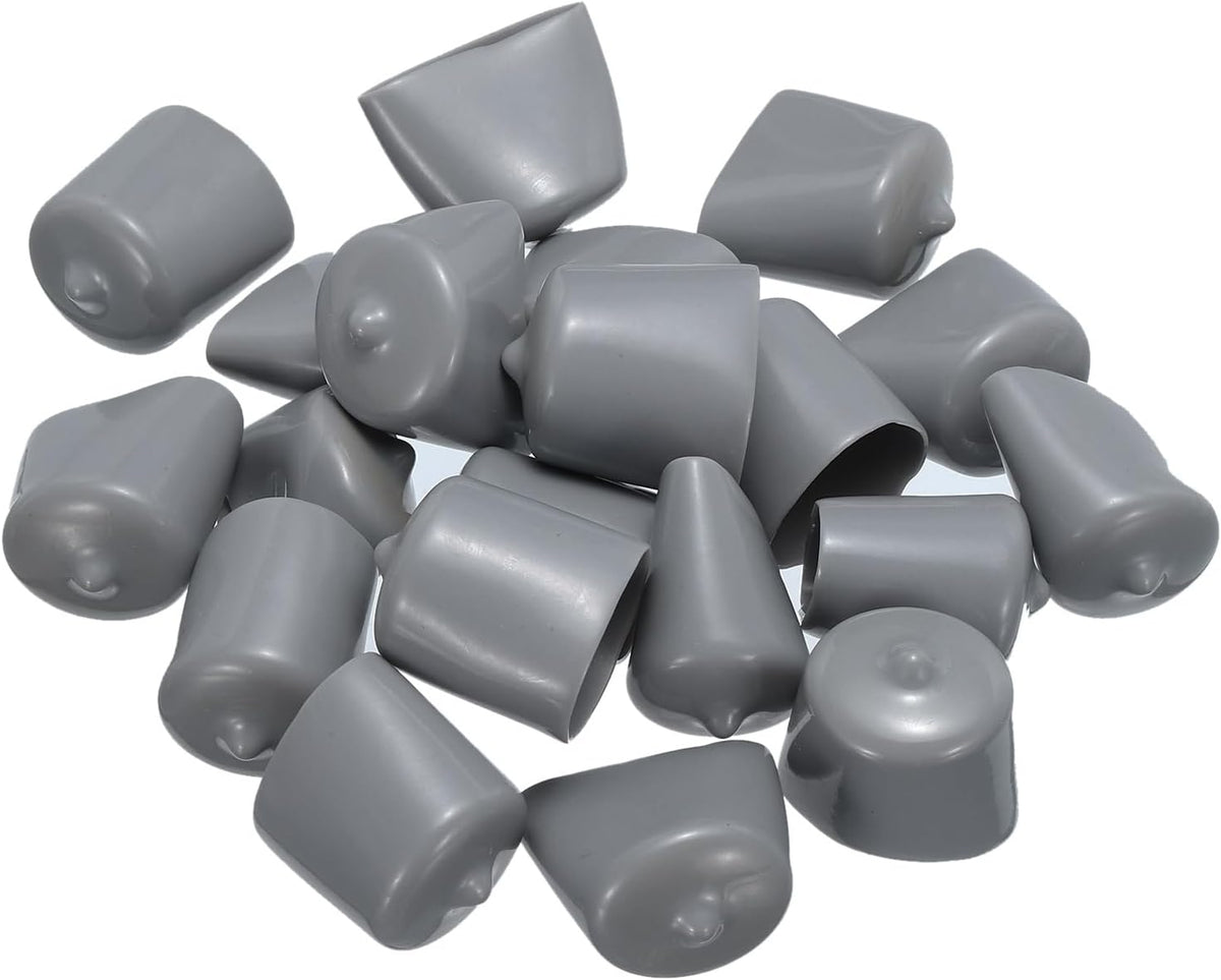 uxcell 20pcs Rubber End Caps 22mm(7/8") ID Vinyl PVC Round Tube Bolt Cap Cover Screw Thread