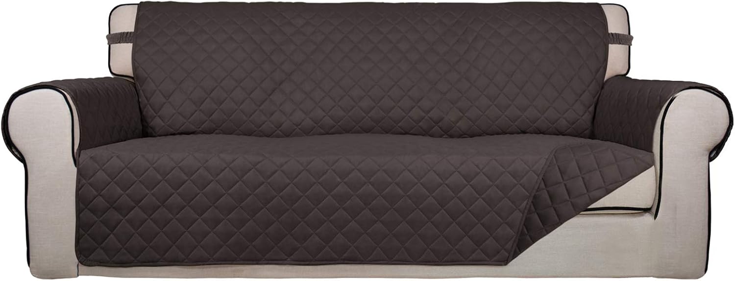PureFit Reversible Quilted Sofa Cover, Water Resistant Slipcover Furniture Protector, Washable