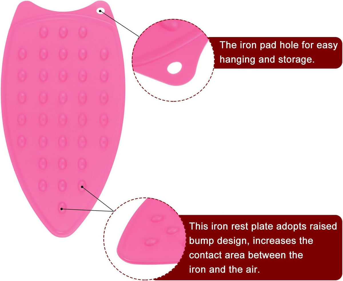 HARFINGTON 2pcs Silicone Iron Rest Pad, Multipurpose Iron Hot Resistant Mat Iron Rest Plate for