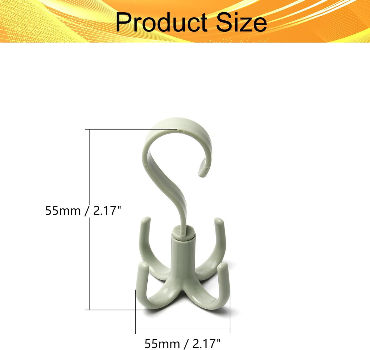 2Pcs Rotating Belt Hanger 360 Degrees Rotatable Organizer with 4 Hooks for Drying Towels Bras