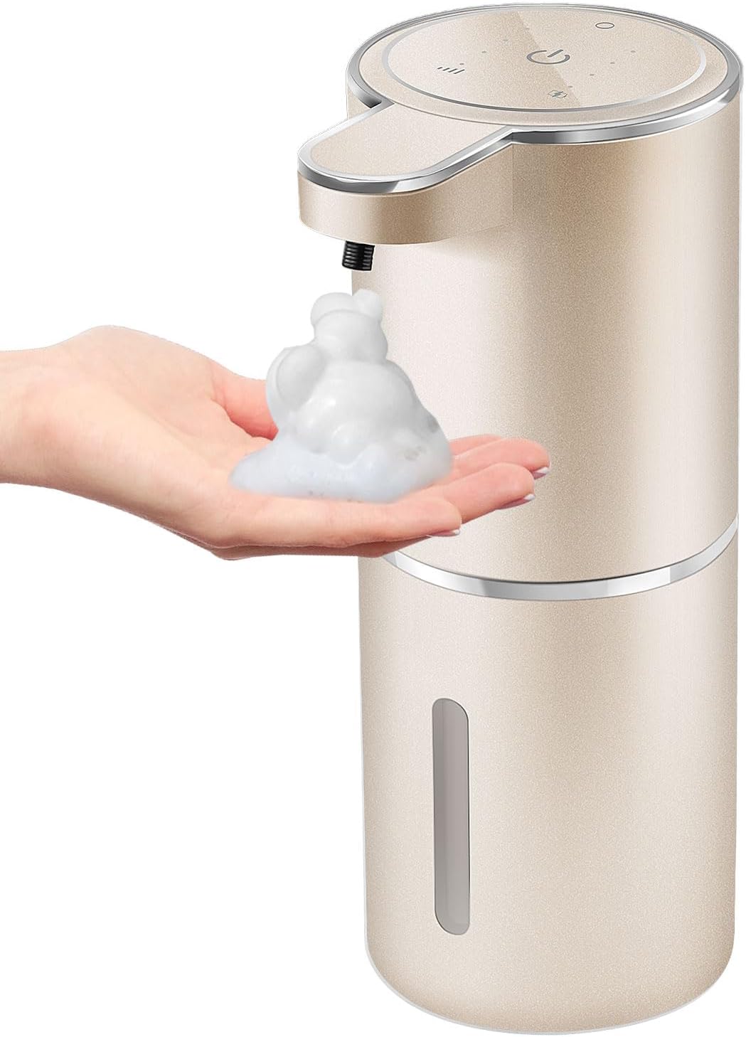 Automatic Foaming Soap Dispenser,4-Level Adjustable Foam, Wall Mount,USB Rechargeable,12.8oz/
