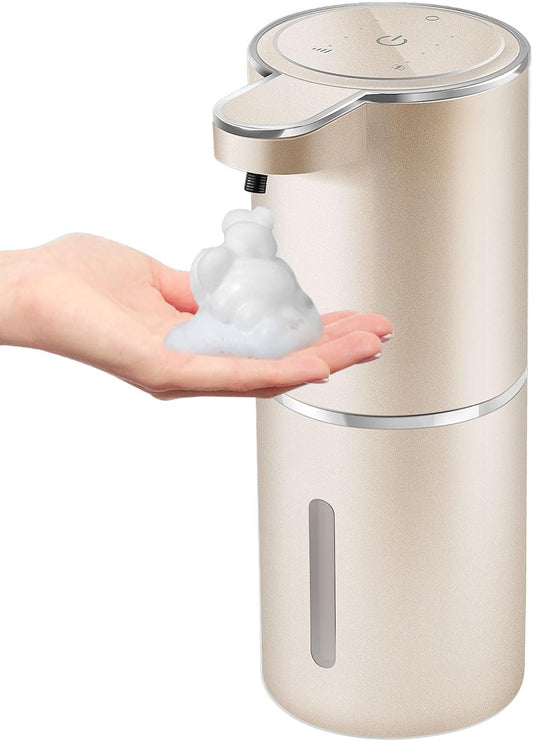 Automatic Foaming Soap Dispenser,4-Level Adjustable Foam, Wall Mount,USB Rechargeable,12.8oz/