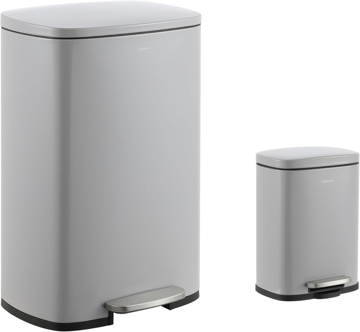 happimess HPM1006I Connor Rectangular 13-Gallon Trash Can with Soft-Close Lid and Free Mini Trash