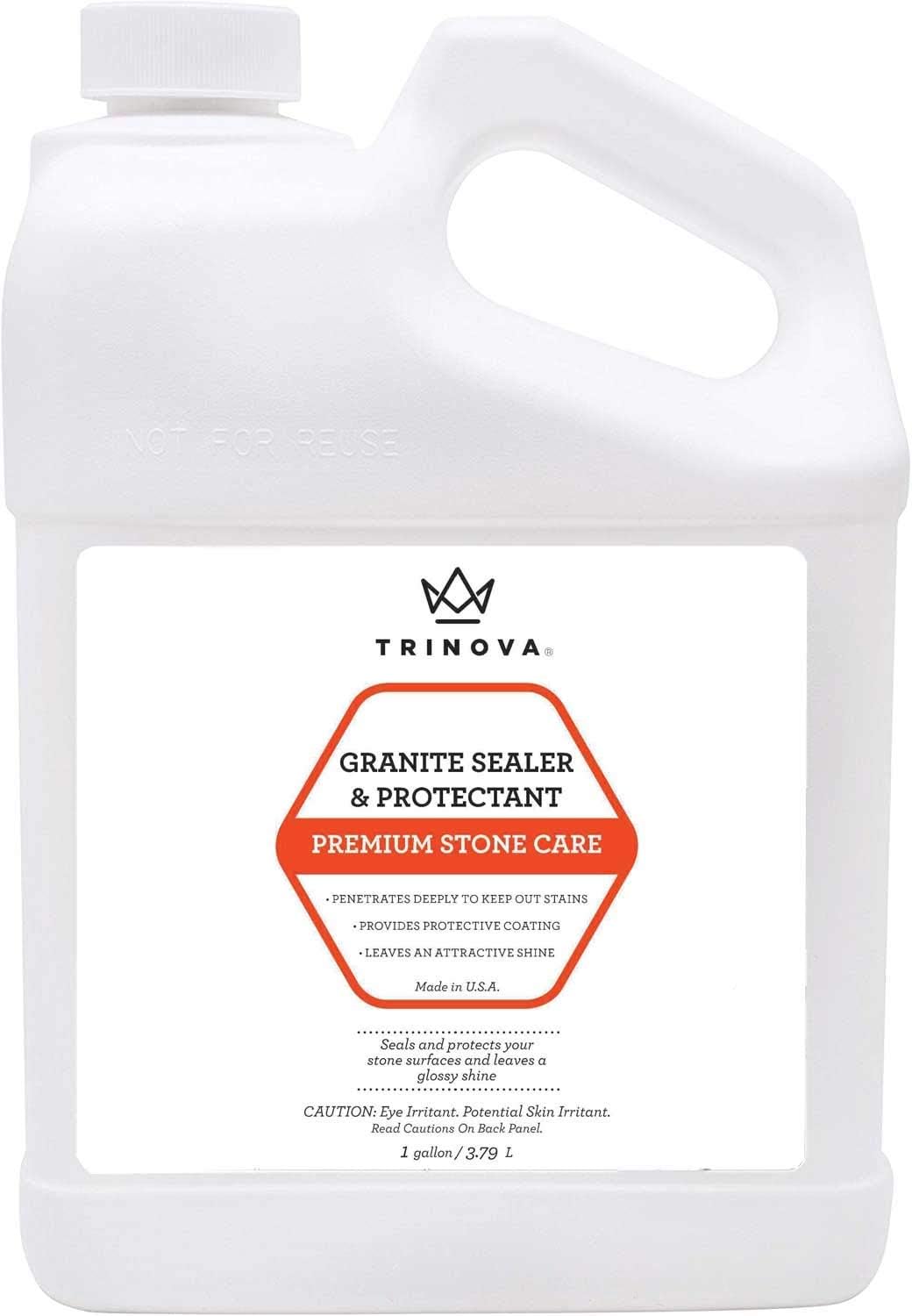 TriNova Granite Sealer & Protector Gallon Refill- Made in USA, Best Stone Polish, Protectant & Care