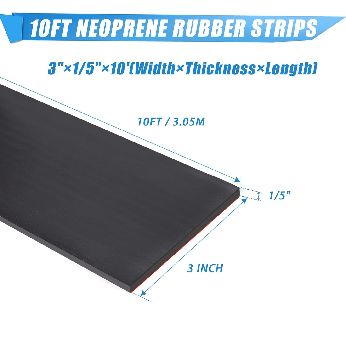 Neoprene Rubber Strips Self Adhesive Sheets, Rolls & Strips with Adhesive Backing Rubber Pads Self
