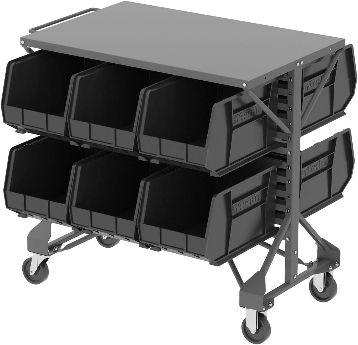 Akro-Mils 30260 AkroBins Plastic Storage Bins, Space-Saving Stackable Bins for Garage, Pantry