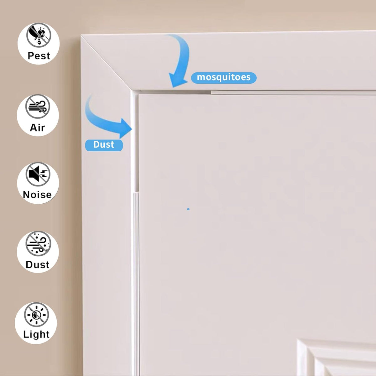 Weather Stripping Door Seal White,Self Adhesive Foam Tape High Density Foam Sealing Strip,Air
