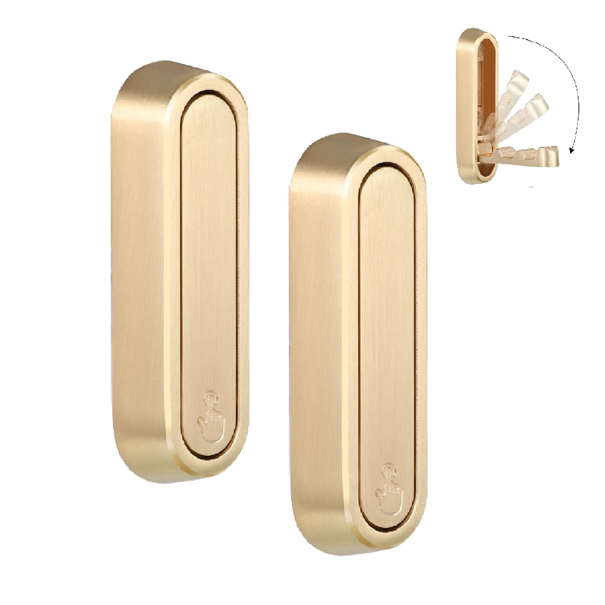 Dntorx Folding Coat Hooks, 2 Pcs Foldable Gold Wall Hooks Heavy Duty Foldable Hook Bathroom Towel