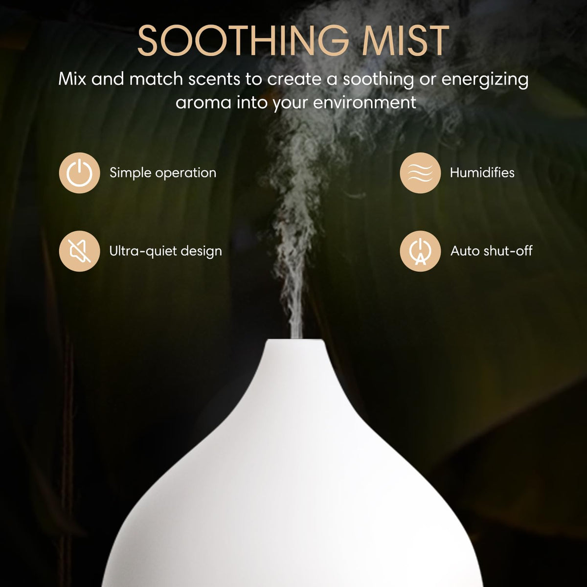 SALKING Essential Oil Diffuser for Home, 100ml Small Aromatherapy Diffuser – view 3