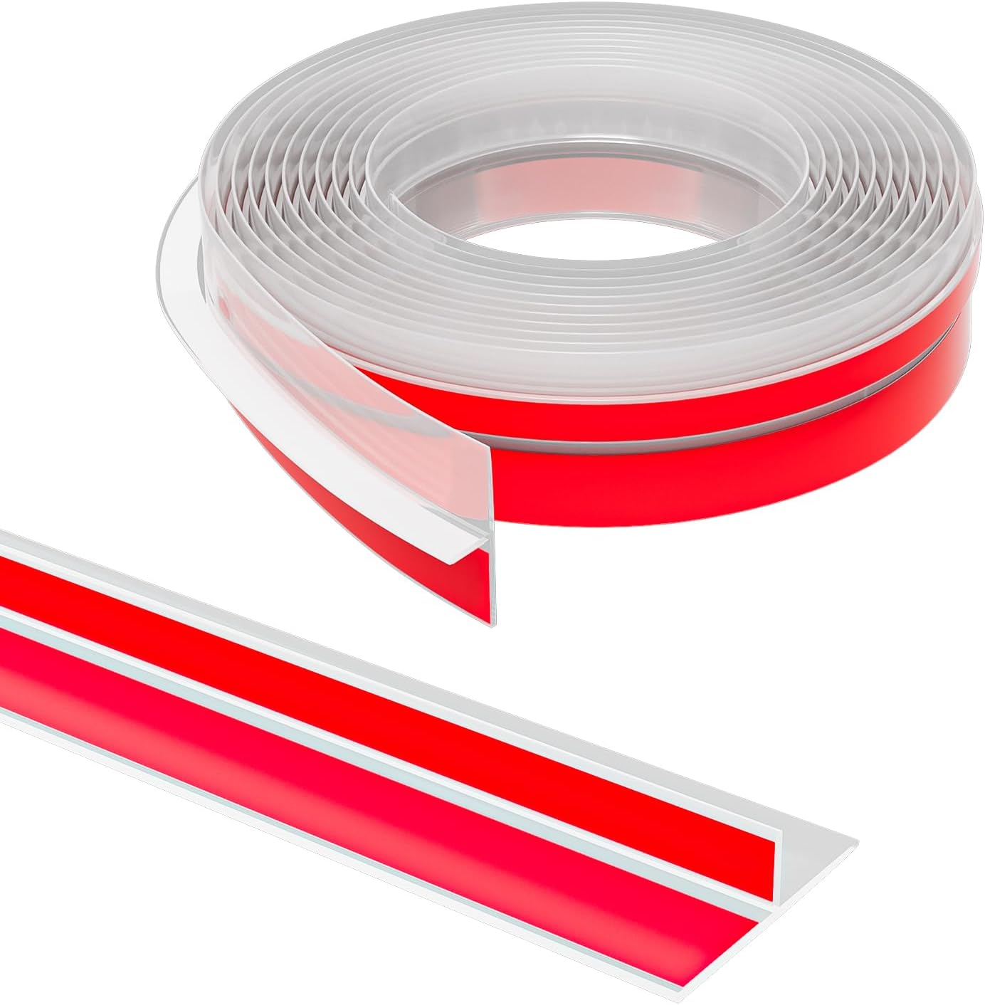 T-Shaped Door Draft Stopper, 1.37 in x 40 Ft Silicone Seal Strip for Windows Gaps, Weather