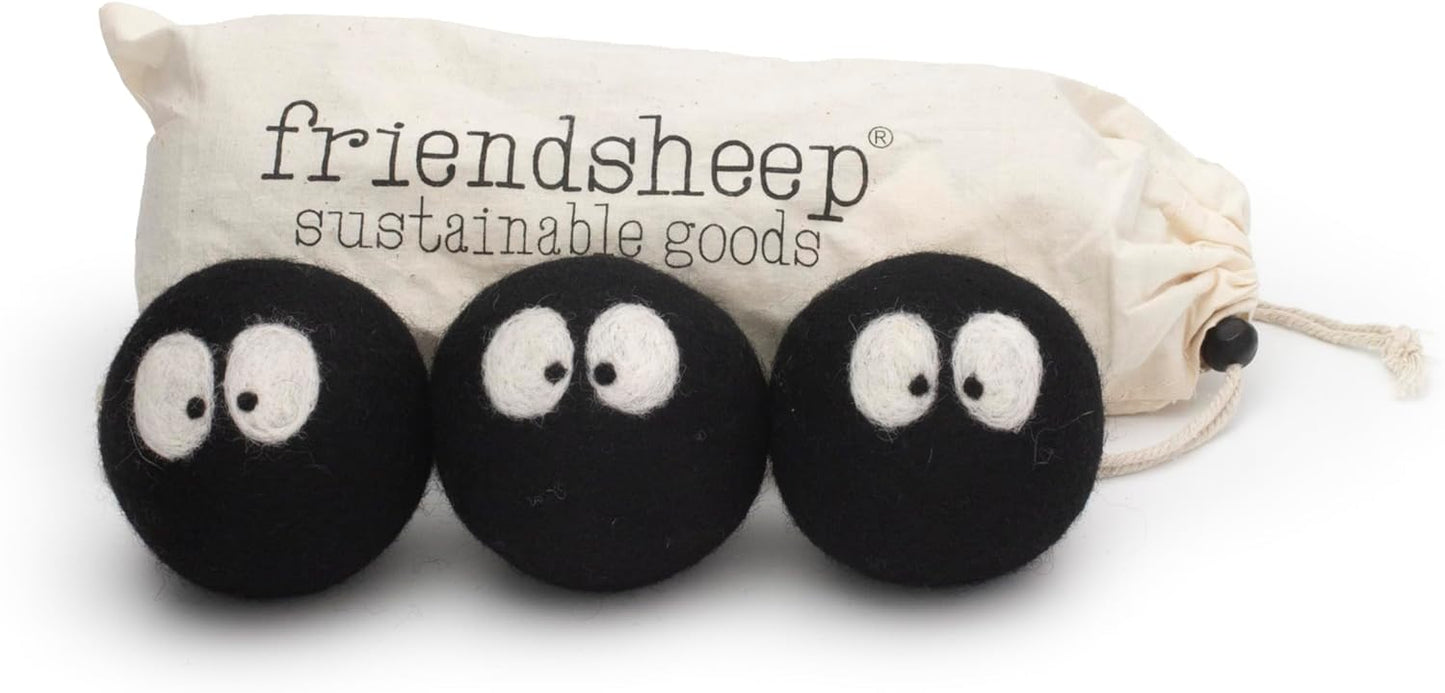 Friendsheep Wool Dryer Balls, Organic Reusable Fabric Softener Alternative for Laundry, Handmade