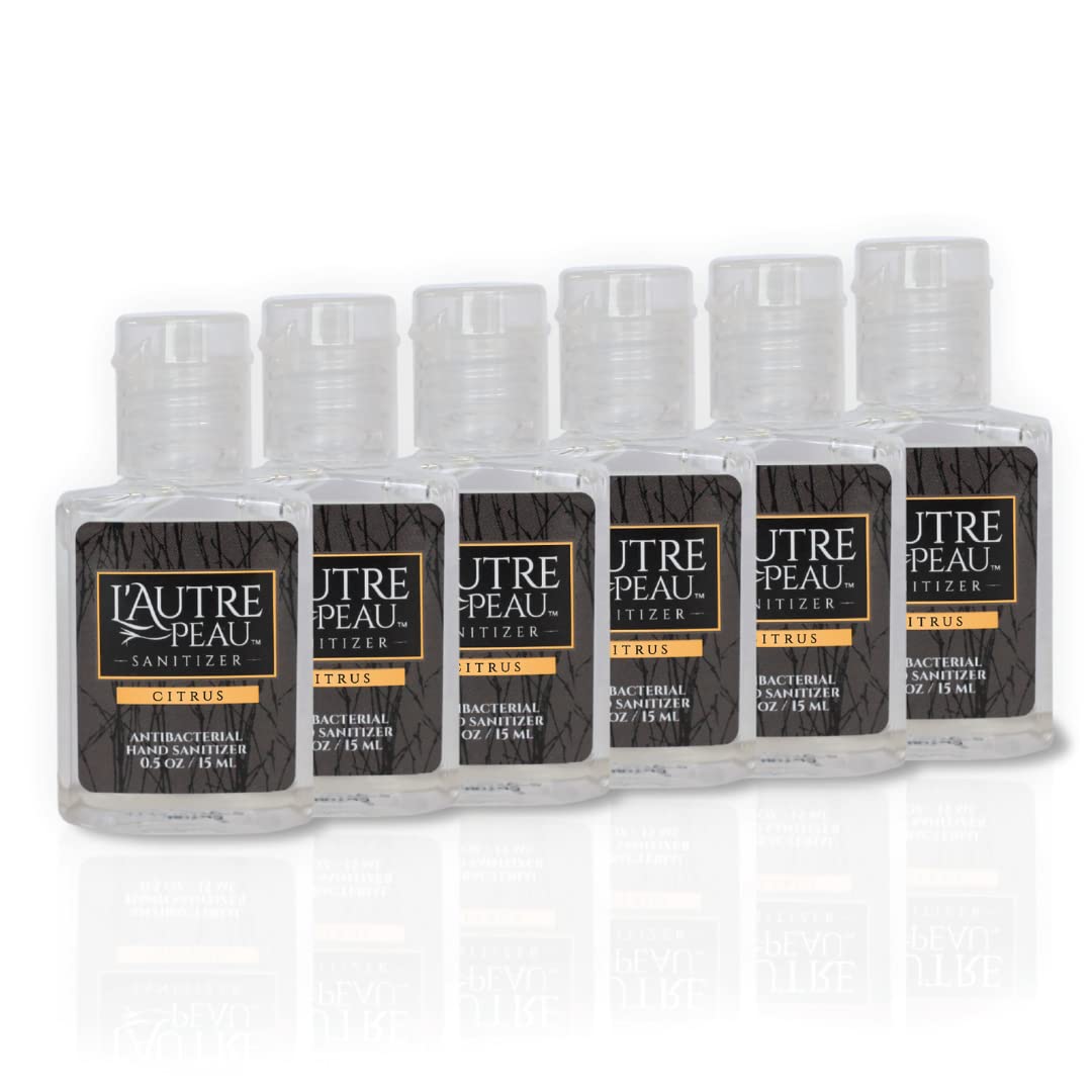 L'AUTRE PEAU Advanced Hand Sanitizer Gel with Aloe Vera, Citrus Scented 0.5 Fl Oz Travel Size Multi