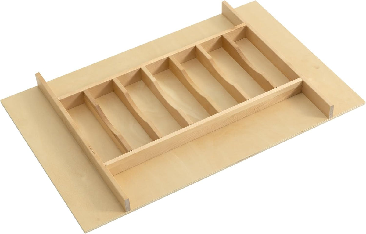 WelFurGeer Premium Wooden Silverware Organizer for Kitchen Drawers, Utensil Tray for Kitchen