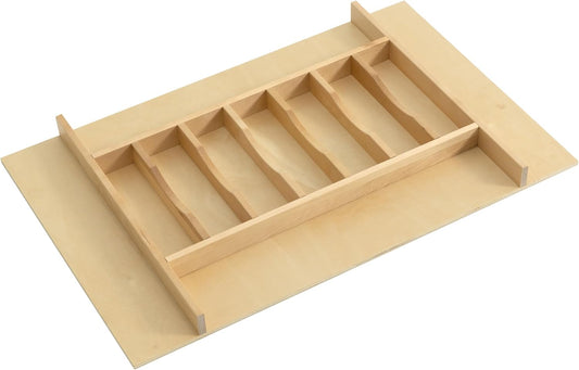 WelFurGeer Premium Wooden Silverware Organizer for Kitchen Drawers, Utensil Tray for Kitchen