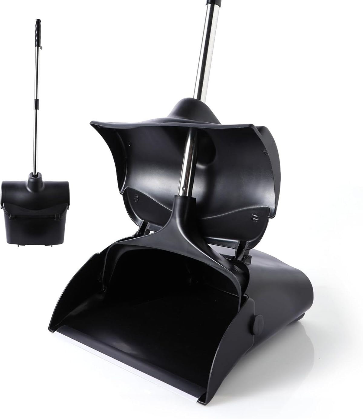 Yocada Commercial Dustpan with Wheels and Windproof Cover Indoor&Outdoor Commercial Dustpan for
