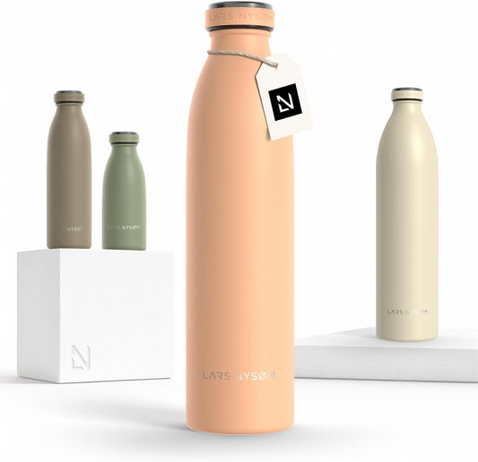 LARS NYSØM Stainless Steel Insulated Water Bottle 12oz 17oz 25oz 34oz 51oz | Insulated Thermo Flask