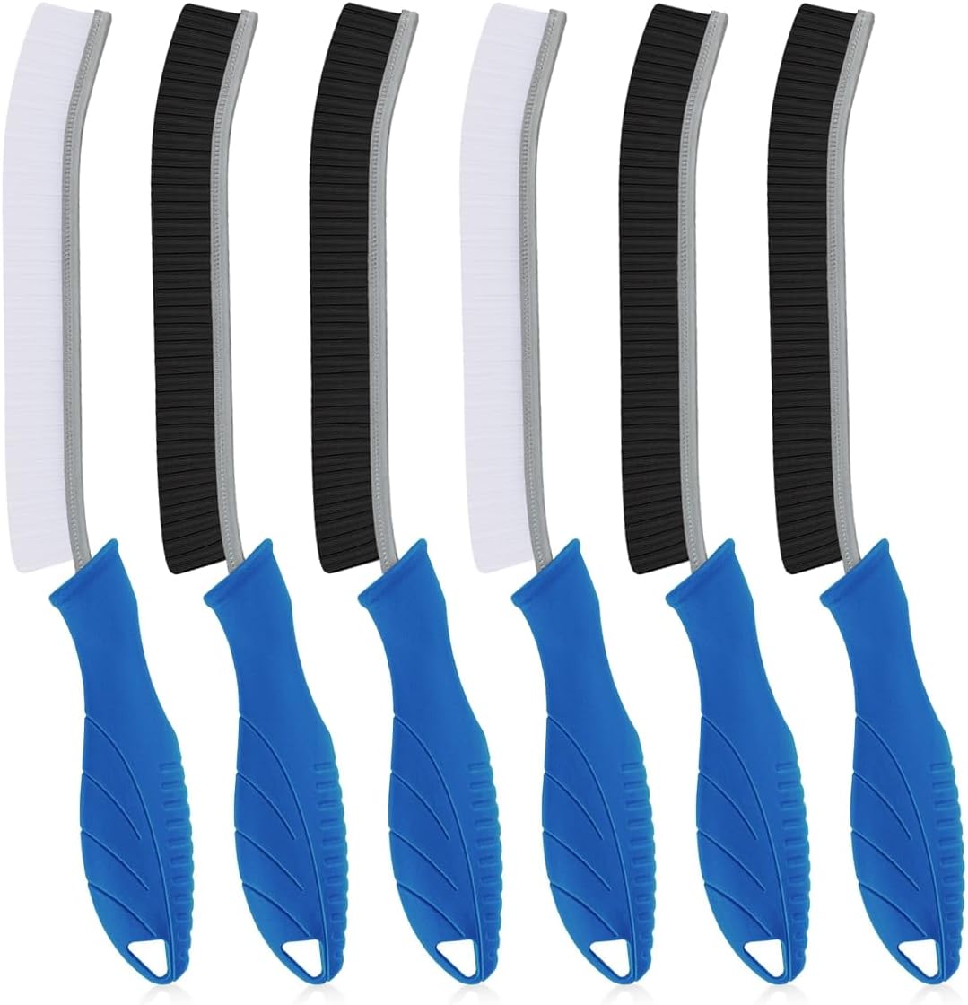Hard Bristle Crevice Cleaning Brush-Thin Gap Scrub Brush, Small Cleaning Brush, Grout Brush