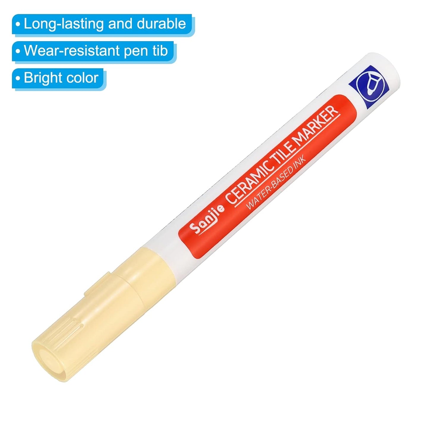 PATIKIL Grout Pen, 4 Pack Beige Tile Marker Waterproof Grout Sealer Pen Tile Repair Pens Paint Pens