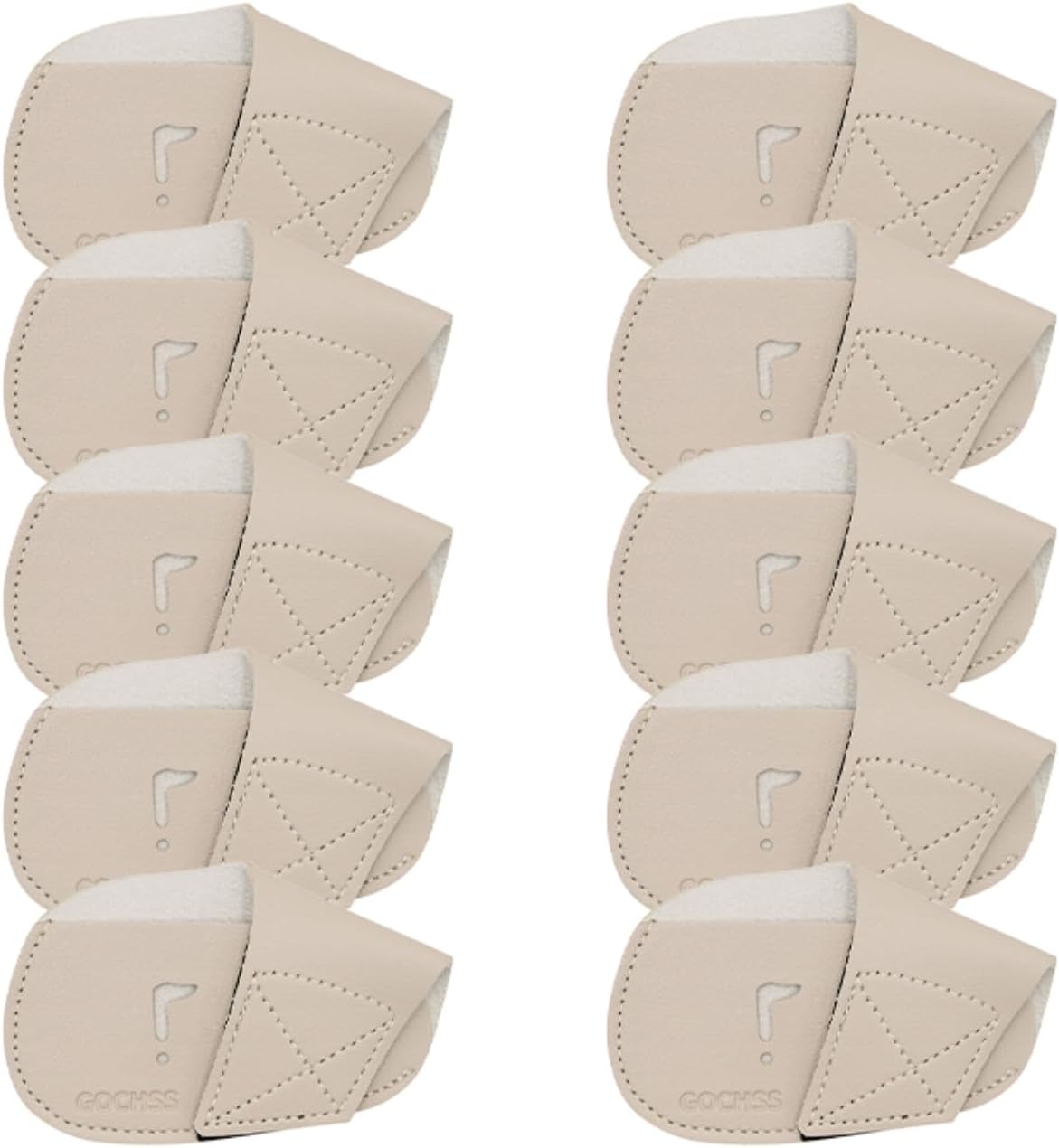 I Golf Iron Headcovers 10pcs PU Fit Both Right-Handed Clubs Golf Club Protector for Titleist