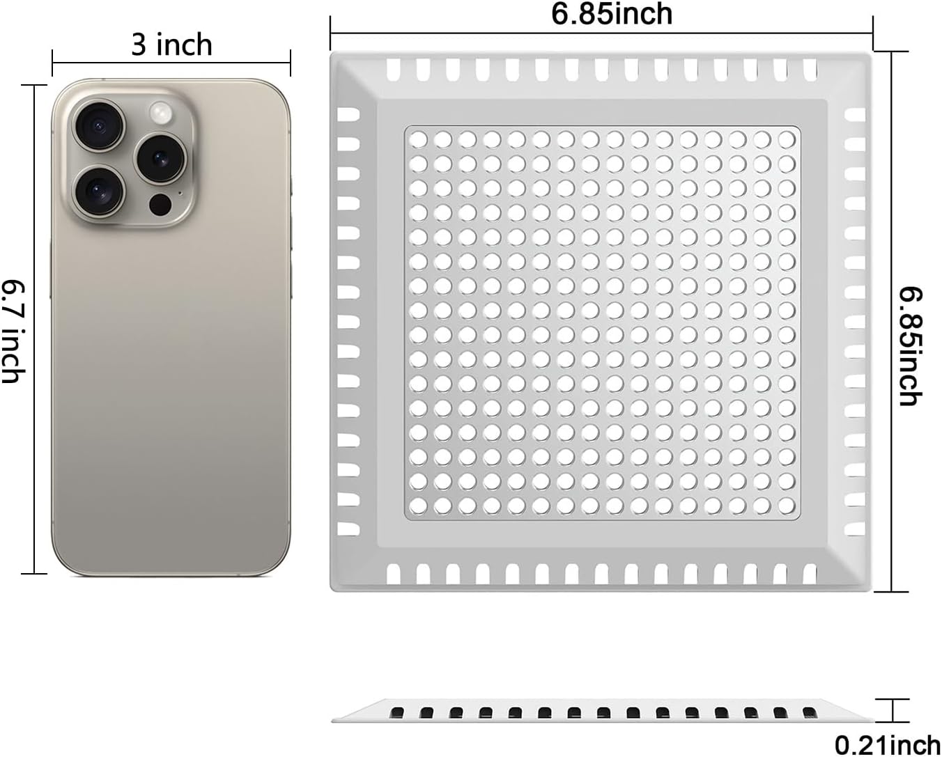 Shower Drain Hair Catcher/Drain Strainer/Shower Drain Cover for Bathroom Floor Drain, Stainless