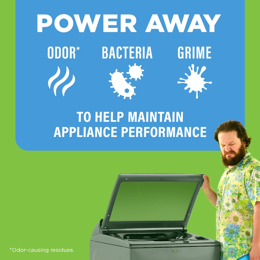 Affresh Washing Machine Cleaner, Helps Power Away Odor Causing Bacteria & Grime Deep Inside Pump