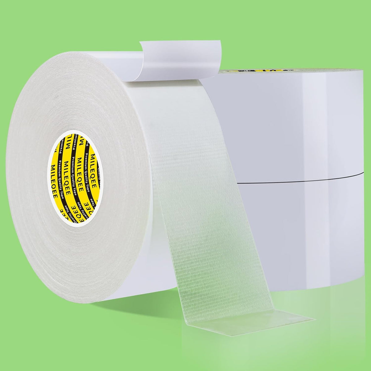 3Pack Double Sided Tape Heavy Duty, 2in x 66FT, Universal High Tack Strong Wall Adhesive with