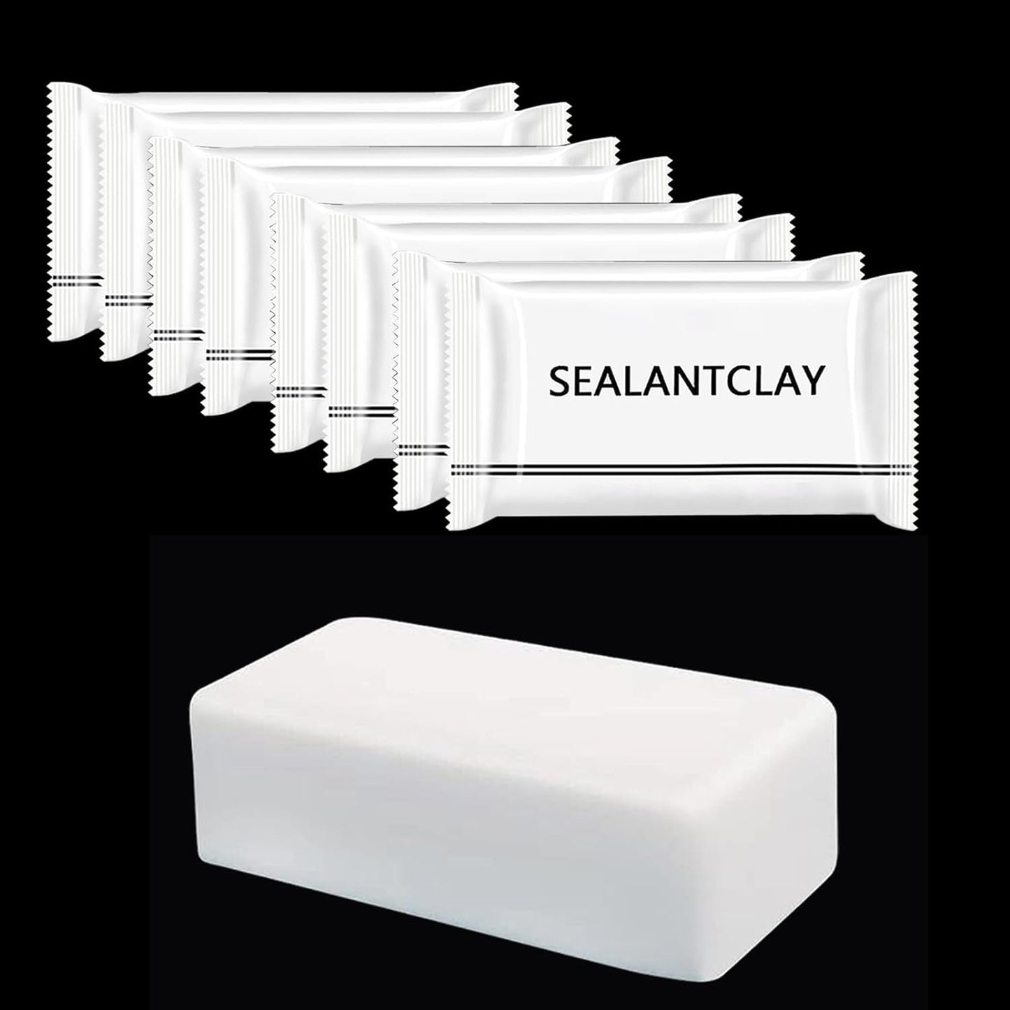 Pack of 8 White Seal Putty Waterproof Duct Seal Repair Sealing Clay, Quick Mending Mud for Drain