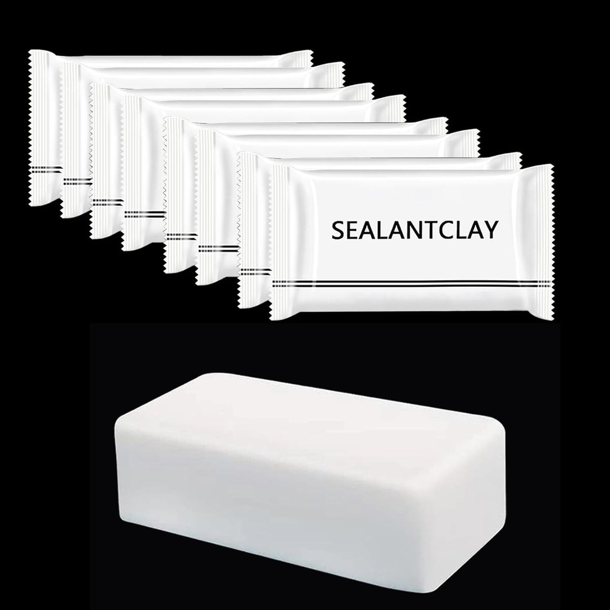 Pack of 8 White Seal Putty Waterproof Duct Seal Repair Sealing Clay, Quick Mending Mud for Drain