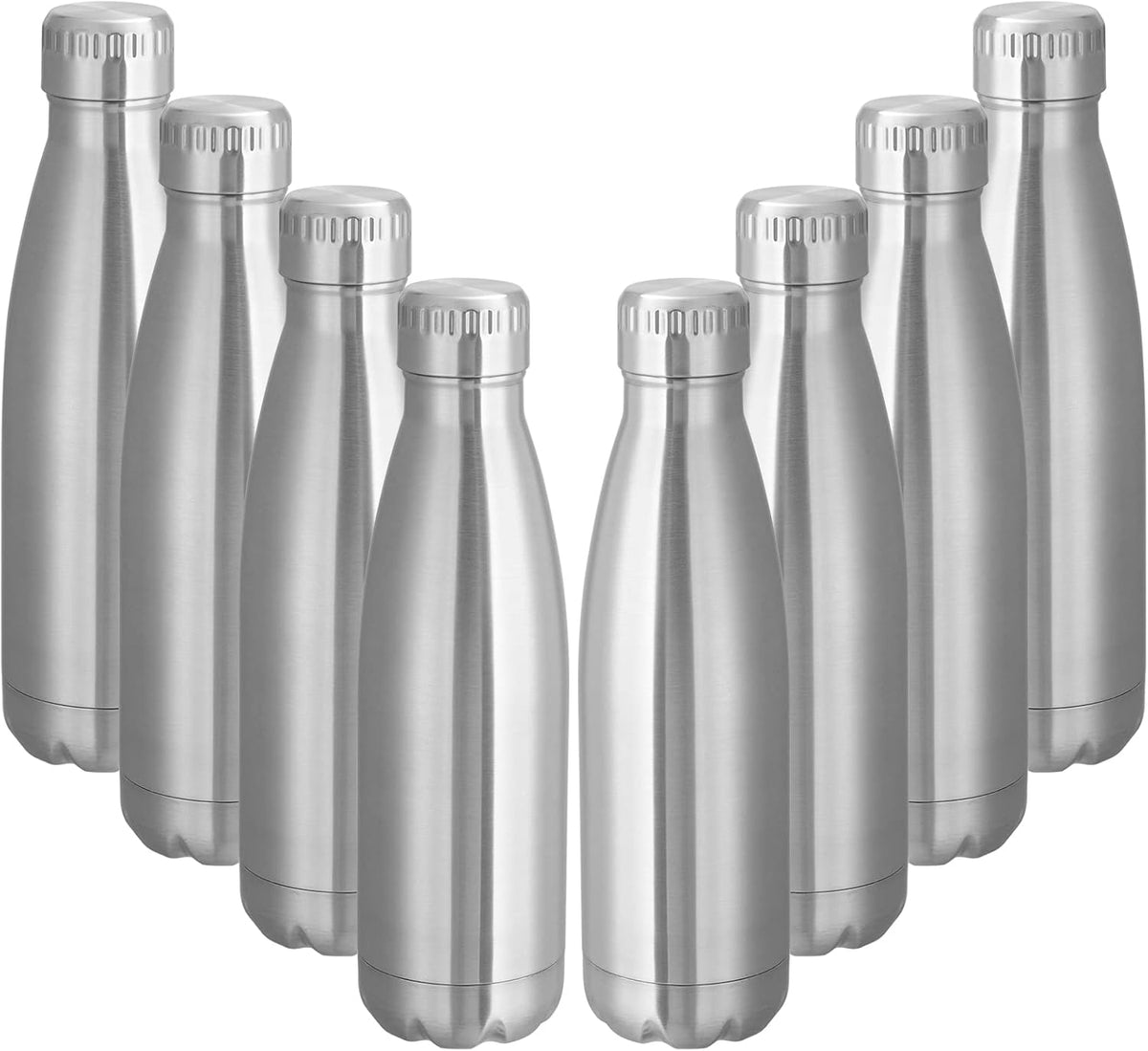 VEGOND 17oz Stainless Steel Water Bottles Bulk, Reusable Metal Sports Water Bottle Keeps Drink Hot