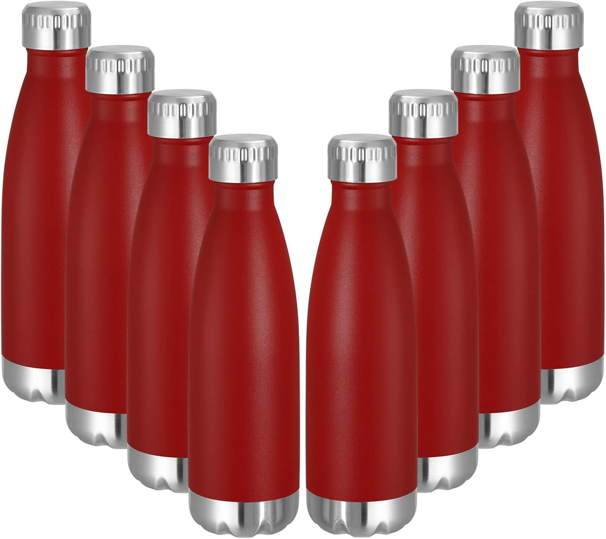 VEGOND 17oz Stainless Steel Water Bottles Bulk, Reusable Metal Sports Water Bottle Keeps Drink Hot