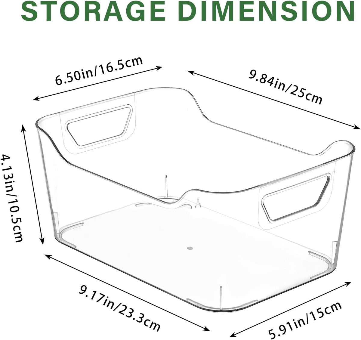 12 Pack Clear Plastic Storage Bins, Pantry Organizers and Storage, Clear Pantry Organizer Bins