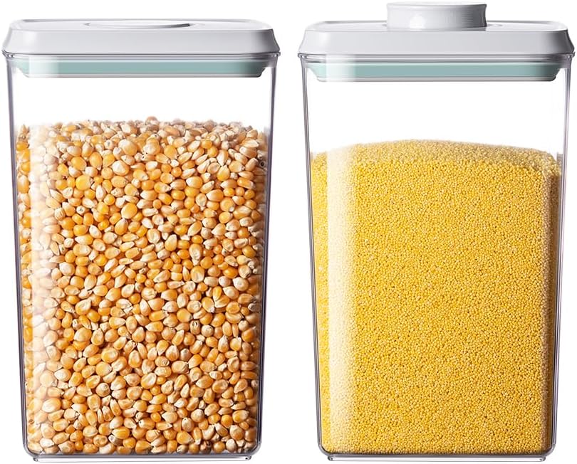 Food Storage Containers with Lids,2.9Qt 2Pcs Airtight Pop Food Storage Containers, BPA-Free