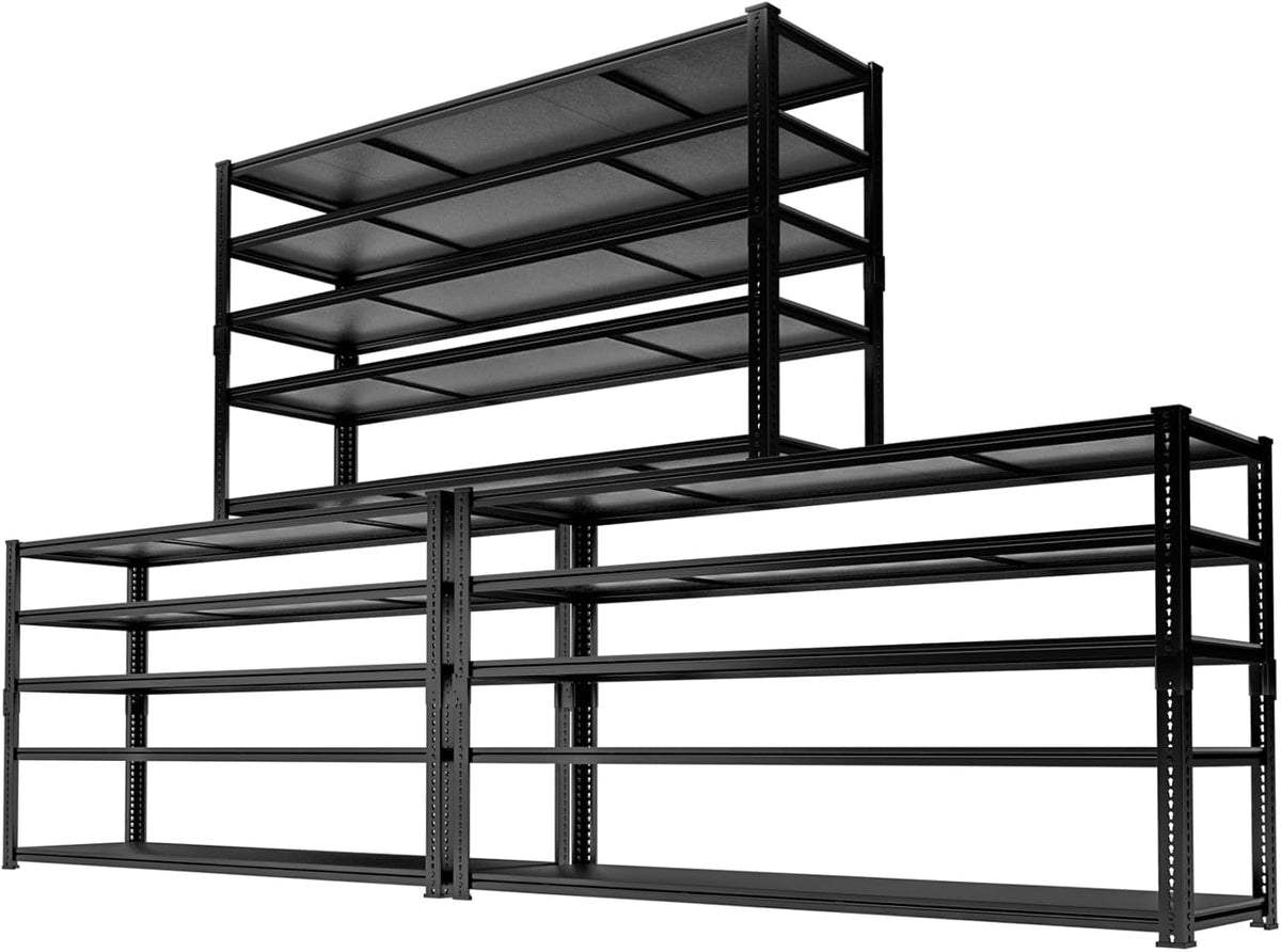 Storage Shelves Heavy Duty 3 PCS, 60" L x 24" W x 78" H Garage Storage Shelves Unit Loads 3700LBS