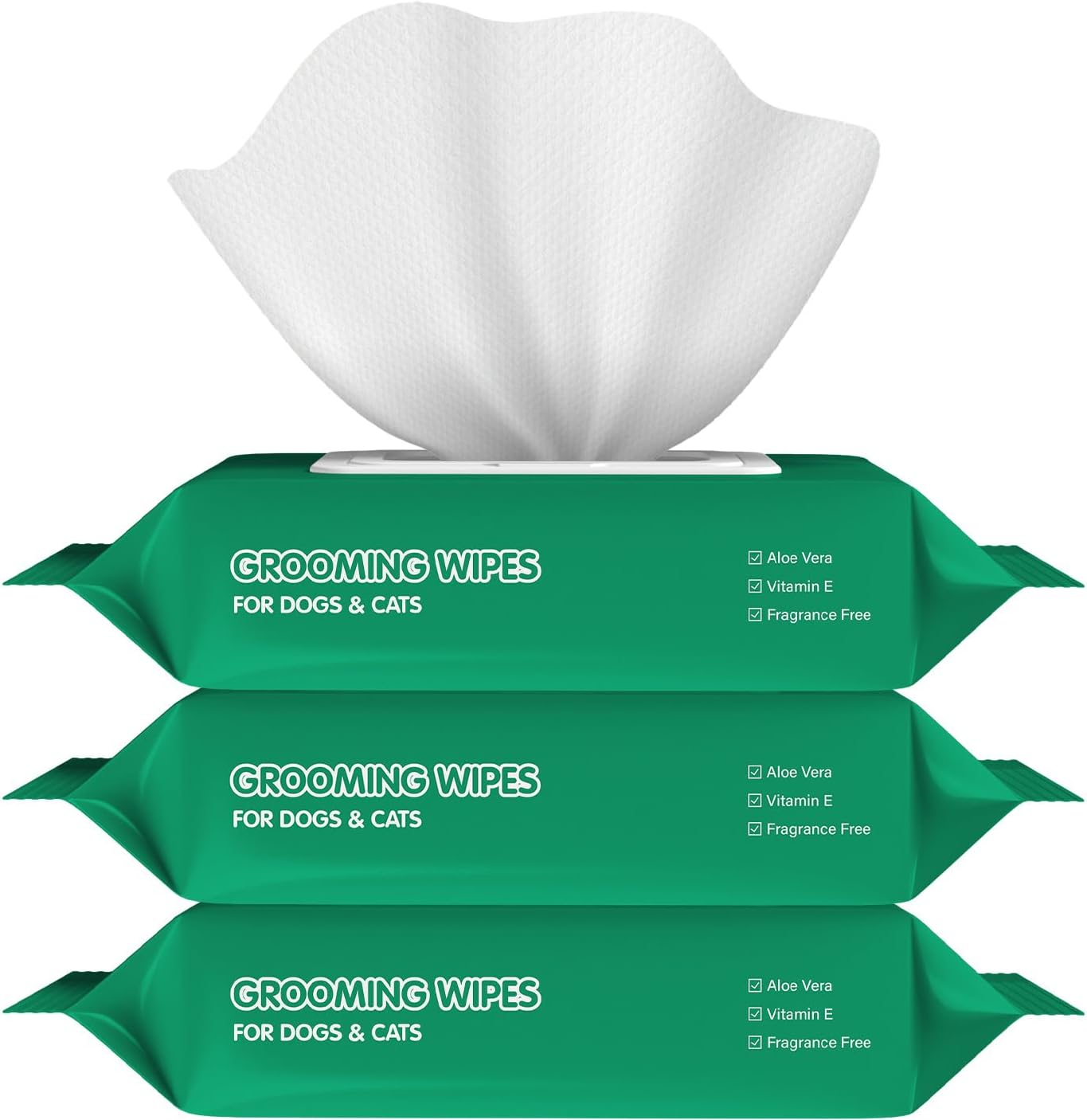 COCOYO Disposable Wet Wipes for Dogs & Cats I 300 Wipes for Cleaning and Deodorizing - Plant-Based