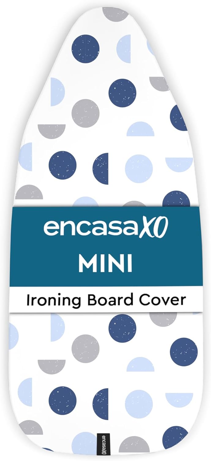 Encasa XO Ironing Board Cover and Pad 28"x12" - Thick 3mm Felt Padding, Drawstring Tightening &