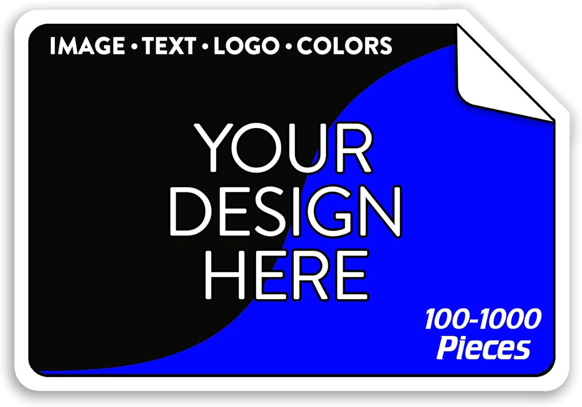 5-1000 Custom Vinyl Stickers - Upload Your own Image, Text, Design, Logo - Personalized Logo Labels